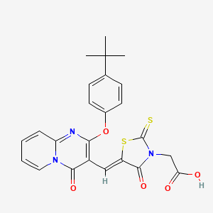 [(5Z)-5-{[2-(4-tert-butylphenoxy)-4-oxo-4H-pyrido[1,2-a]pyrimidin-3-yl]methylidene}-4-oxo-2-thioxo-1,3-thiazolidin-3-yl]acetic acid