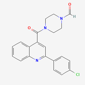 4-{[2-(4-Chlorophenyl)-4-quinolinyl]carbonyl}-1-piperazinecarbaldehyde