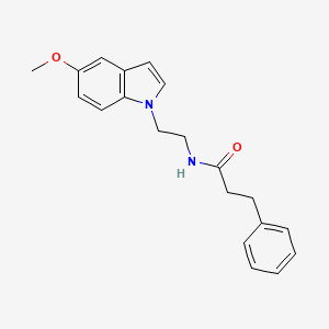 molecular formula C20H22N2O2 B11145528 N-[2-(5-methoxy-1H-indol-1-yl)ethyl]-3-phenylpropanamide 