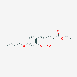 ethyl 3-(7-butoxy-4-methyl-2-oxo-2H-chromen-3-yl)propanoate