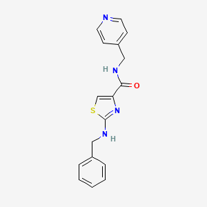 2-(benzylamino)-N-(pyridin-4-ylmethyl)-1,3-thiazole-4-carboxamide