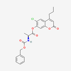 (6-chloro-2-oxo-4-propylchromen-7-yl) (2S)-2-(phenylmethoxycarbonylamino)propanoate