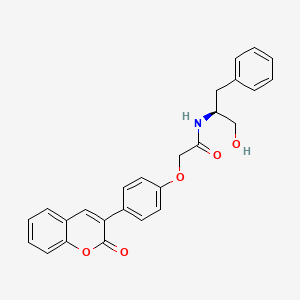 N-[(2S)-1-hydroxy-3-phenylpropan-2-yl]-2-[4-(2-oxo-2H-chromen-3-yl)phenoxy]acetamide