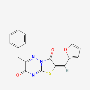 (2E)-2-(furan-2-ylmethylidene)-6-(4-methylbenzyl)-7H-[1,3]thiazolo[3,2-b][1,2,4]triazine-3,7(2H)-dione