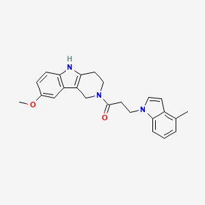 1-(8-methoxy-1,3,4,5-tetrahydro-2H-pyrido[4,3-b]indol-2-yl)-3-(4-methyl-1H-indol-1-yl)-1-propanone