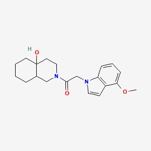 1-(4a-hydroxyoctahydroisoquinolin-2(1H)-yl)-2-(4-methoxy-1H-indol-1-yl)ethanone