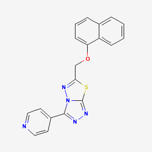 4-{6-[(Naphthalen-1-yloxy)methyl]-[1,2,4]triazolo[3,4-b][1,3,4]thiadiazol-3-yl}pyridine