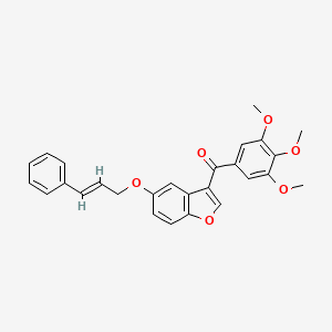 (5-{[(2E)-3-phenylprop-2-en-1-yl]oxy}-1-benzofuran-3-yl)(3,4,5-trimethoxyphenyl)methanone