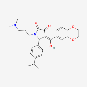 4-(2,3-dihydro-1,4-benzodioxin-6-ylcarbonyl)-1-[3-(dimethylamino)propyl]-3-hydroxy-5-(4-isopropylphenyl)-1,5-dihydro-2H-pyrrol-2-one