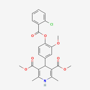 Dimethyl 4-{4-[(2-chlorobenzoyl)oxy]-3-methoxyphenyl}-2,6-dimethyl-1,4-dihydro-3,5-pyridinedicarboxylate