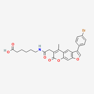 molecular formula C26H24BrNO6 B11145624 6-({[3-(4-bromophenyl)-5-methyl-7-oxo-7H-furo[3,2-g]chromen-6-yl]acetyl}amino)hexanoic acid 