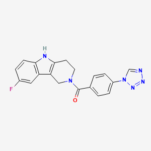 molecular formula C19H15FN6O B11145637 (8-fluoro-1,3,4,5-tetrahydro-2H-pyrido[4,3-b]indol-2-yl)[4-(1H-tetrazol-1-yl)phenyl]methanone 