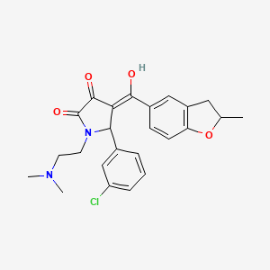 (4Z)-5-(3-chlorophenyl)-1-[2-(dimethylamino)ethyl]-4-[hydroxy-(2-methyl-2,3-dihydro-1-benzofuran-5-yl)methylidene]pyrrolidine-2,3-dione