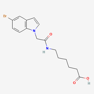 molecular formula C16H19BrN2O3 B11145660 6-{[(5-bromo-1H-indol-1-yl)acetyl]amino}hexanoic acid 