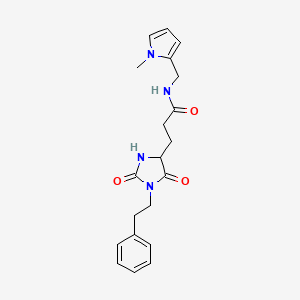 3-[2,5-dioxo-1-(2-phenylethyl)imidazolidin-4-yl]-N-[(1-methyl-1H-pyrrol-2-yl)methyl]propanamide