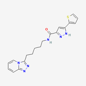 5-(2-thienyl)-N-(5-[1,2,4]triazolo[4,3-a]pyridin-3-ylpentyl)-1H-pyrazole-3-carboxamide