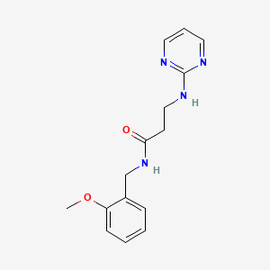 molecular formula C15H18N4O2 B11145714 N-(2-methoxybenzyl)-3-(2-pyrimidinylamino)propanamide 