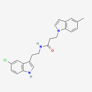 molecular formula C22H22ClN3O B11145735 N-(2-(5-chloro-1H-indol-3-yl)ethyl)-3-(5-methyl-1H-indol-1-yl)propanamide 