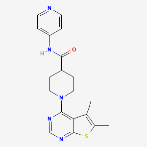 1-(5,6-dimethylthieno[2,3-d]pyrimidin-4-yl)-N-(pyridin-4-yl)piperidine-4-carboxamide