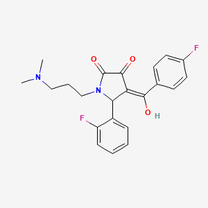 1-[3-(dimethylamino)propyl]-4-(4-fluorobenzoyl)-5-(2-fluorophenyl)-3-hydroxy-2,5-dihydro-1H-pyrrol-2-one