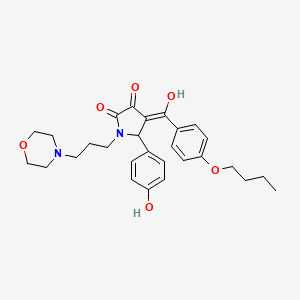 4-[(4-butoxyphenyl)carbonyl]-3-hydroxy-5-(4-hydroxyphenyl)-1-[3-(morpholin-4-yl)propyl]-1,5-dihydro-2H-pyrrol-2-one