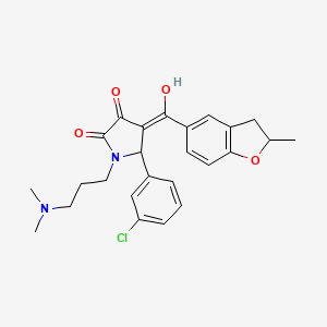 5-(3-chlorophenyl)-1-[3-(dimethylamino)propyl]-3-hydroxy-4-[(2-methyl-2,3-dihydro-1-benzofuran-5-yl)carbonyl]-1,5-dihydro-2H-pyrrol-2-one