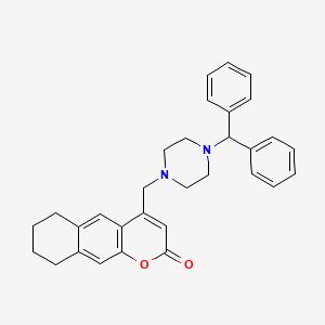 4-{[4-(diphenylmethyl)piperazin-1-yl]methyl}-6,7,8,9-tetrahydro-2H-benzo[g]chromen-2-one