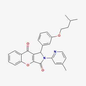 1-[3-(3-Methylbutoxy)phenyl]-2-(4-methylpyridin-2-yl)-1,2-dihydrochromeno[2,3-c]pyrrole-3,9-dione