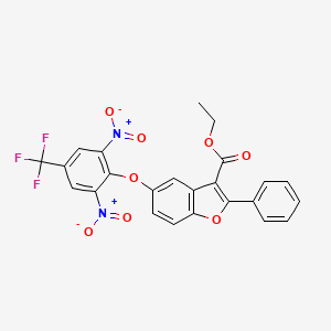 Ethyl 5-[2,6-dinitro-4-(trifluoromethyl)phenoxy]-2-phenyl-1-benzofuran-3-carboxylate