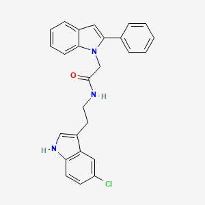 N-[2-(5-chloro-1H-indol-3-yl)ethyl]-2-(2-phenyl-1H-indol-1-yl)acetamide