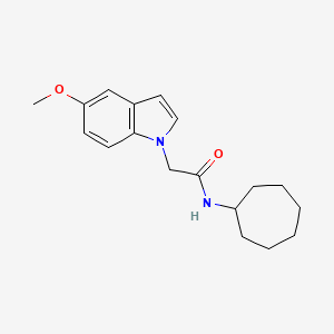 N-cycloheptyl-2-(5-methoxy-1H-indol-1-yl)acetamide