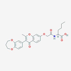 N-({[3-(3,4-dihydro-2H-1,5-benzodioxepin-7-yl)-2-methyl-4-oxo-4H-chromen-7-yl]oxy}acetyl)norleucine