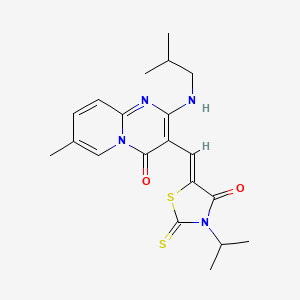 molecular formula C20H24N4O2S2 B11145860 5-{(Z)-1-[2-(isobutylamino)-7-methyl-4-oxo-4H-pyrido[1,2-a]pyrimidin-3-yl]methylidene}-3-isopropyl-2-thioxo-1,3-thiazolan-4-one 