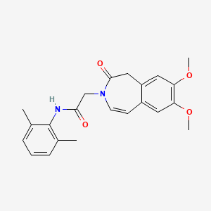 2-(7,8-dimethoxy-2-oxo-1,2-dihydro-3H-3-benzazepin-3-yl)-N-(2,6-dimethylphenyl)acetamide