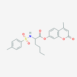 (4-methyl-2-oxochromen-7-yl) 2-[(4-methylphenyl)sulfonylamino]hexanoate