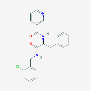 molecular formula C22H20ClN3O2 B11145874 N-(2-chlorobenzyl)-Nalpha-(pyridin-3-ylcarbonyl)-L-phenylalaninamide 