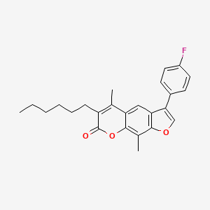 3-(4-fluorophenyl)-6-hexyl-5,9-dimethyl-7H-furo[3,2-g]chromen-7-one