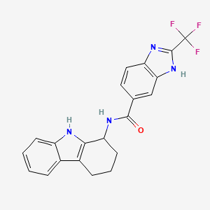 N-(2,3,4,9-tetrahydro-1H-carbazol-1-yl)-2-(trifluoromethyl)-1H-benzimidazole-5-carboxamide