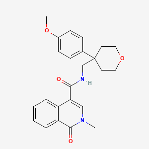 molecular formula C24H26N2O4 B11145884 N-{[4-(4-methoxyphenyl)tetrahydro-2H-pyran-4-yl]methyl}-2-methyl-1-oxo-1,2-dihydro-4-isoquinolinecarboxamide 