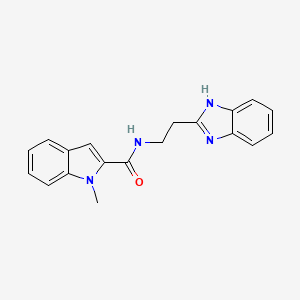 molecular formula C19H18N4O B11145896 N-[2-(1H-1,3-benzimidazol-2-yl)ethyl]-1-methyl-1H-indole-2-carboxamide 