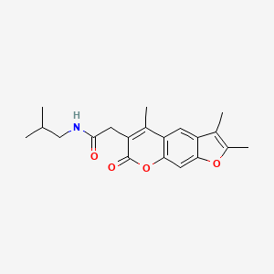 molecular formula C20H23NO4 B11145916 N-isobutyl-2-(2,3,5-trimethyl-7-oxo-7H-furo[3,2-g]chromen-6-yl)acetamide 