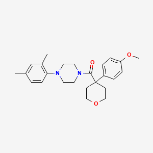 [4-(2,4-dimethylphenyl)piperazino][4-(4-methoxyphenyl)tetrahydro-2H-pyran-4-yl]methanone