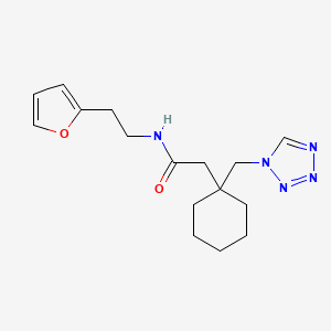 N-[2-(2-furyl)ethyl]-2-[1-(1H-1,2,3,4-tetraazol-1-ylmethyl)cyclohexyl]acetamide