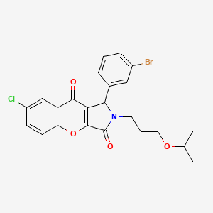 1-(3-Bromophenyl)-7-chloro-2-[3-(propan-2-yloxy)propyl]-1,2-dihydrochromeno[2,3-c]pyrrole-3,9-dione