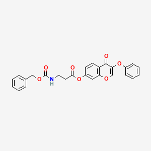 4-oxo-3-phenoxy-4H-chromen-7-yl N-[(benzyloxy)carbonyl]-beta-alaninate