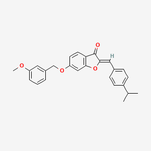 2-[(Z)-1-(4-isopropylphenyl)methylidene]-6-[(3-methoxybenzyl)oxy]-1-benzofuran-3-one