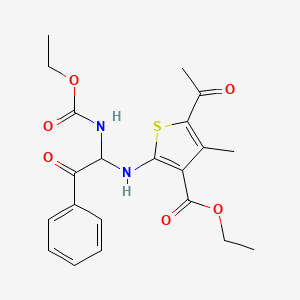 Ethyl 5-acetyl-2-({1-[(ethoxycarbonyl)amino]-2-oxo-2-phenylethyl}amino)-4-methylthiophene-3-carboxylate