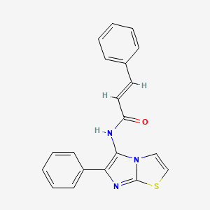 molecular formula C20H15N3OS B11146031 (2E)-3-Phenyl-N-{6-phenylimidazo[2,1-B][1,3]thiazol-5-YL}prop-2-enamide 