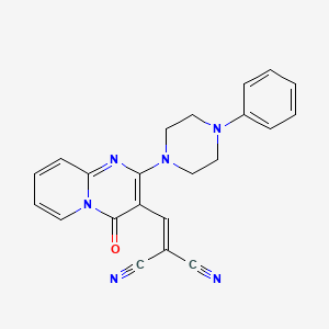 {[4-oxo-2-(4-phenylpiperazin-1-yl)-4H-pyrido[1,2-a]pyrimidin-3-yl]methylidene}propanedinitrile