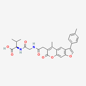 N-{[5-methyl-3-(4-methylphenyl)-7-oxo-7H-furo[3,2-g]chromen-6-yl]acetyl}glycyl-D-valine